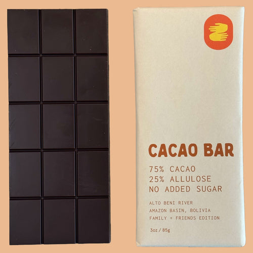 3 oz. Cacao Bar: 75%Cacao 25%Allulose